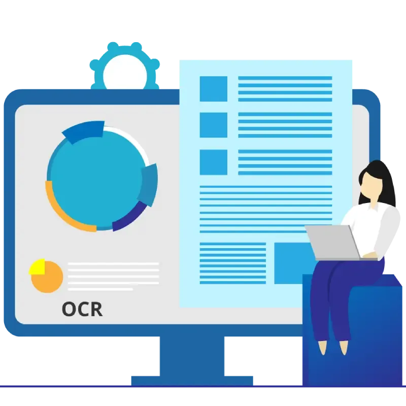 Illustration representing customized OCR for business documents